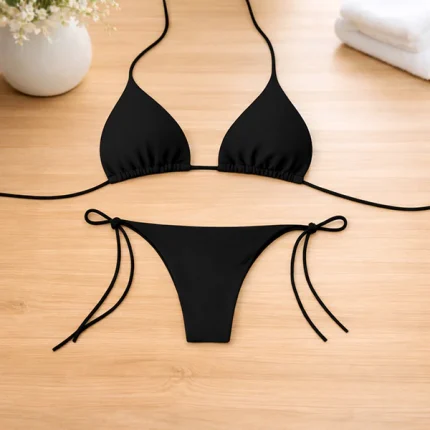 Neck Bikini Sexy Swimsuit Women's Split Strap Multi-Color Swimsuit Set