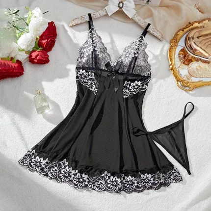 New Style Sexy Lingerie, Sexy Camisole, Mesh See-Through Nightgown, American Style Sexy Pajamas